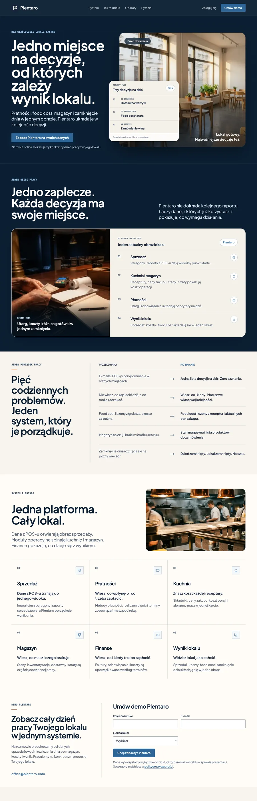Plentaro - zarządzanie restauracją