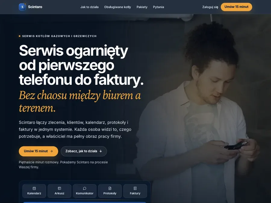 Scintaro, system zarządzania zgłoszeniami i pracą firmy serwisowej